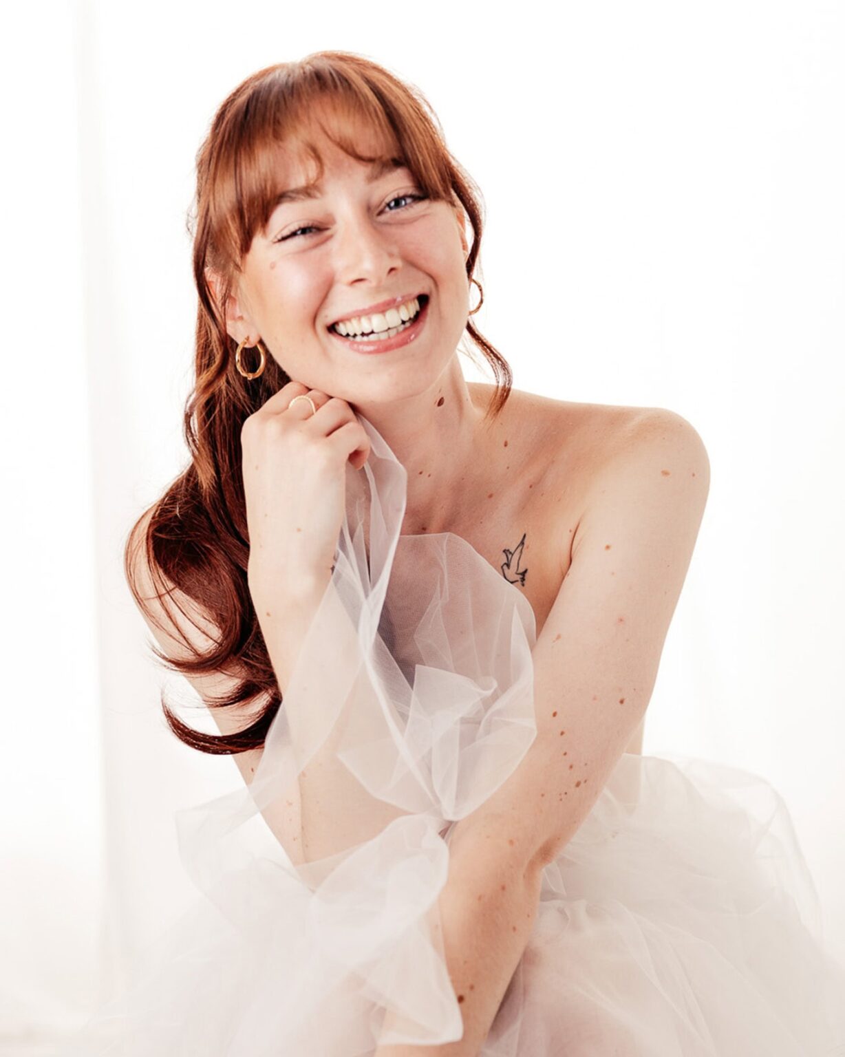 Hochzeitsboudoir, Braut, Fotoshooting, Tüllkleid, sinnlich, elegant, feminin.